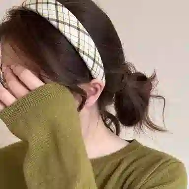 希铃 简约鹅黄色系 帆布 发箍 女款