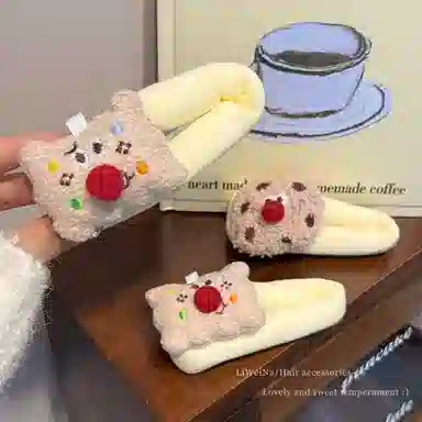 希铃 可爱曲奇饼甜美趣味 布艺 发夹 女款