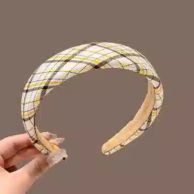 希铃 简约鹅黄色系 帆布 发箍 女款