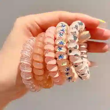 希铃 果冻彩色系列 电话圈组合款 树脂 发圈/头绳 女款