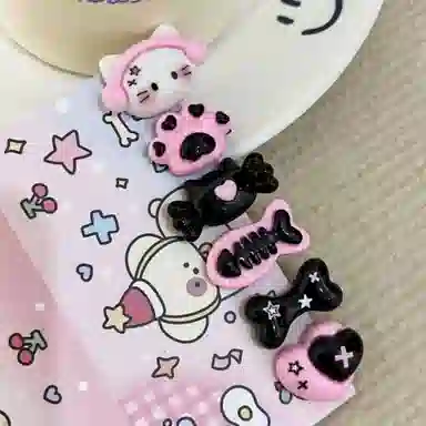 希铃 甜酷小猫骨头 亚克力 发夹 女款