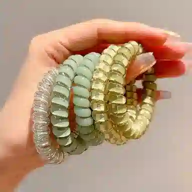 希铃 果冻彩色系列 电话圈组合款 树脂 发圈/头绳 女款