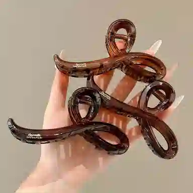 希铃 简约线条 亚克力 发夹 女款