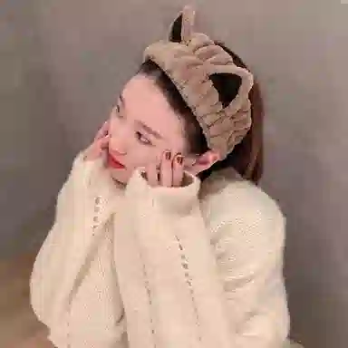希铃 猫耳朵洗脸发带 金丝绒 发箍 女款
