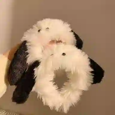 希铃 黑耳朵小狗可爱毛绒 聚酯纤维 发箍 女款