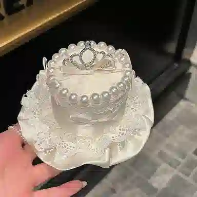 希铃 超级甜心生日蛋糕蕾丝花边侧边鸭嘴夹 棉麻 发夹 女款