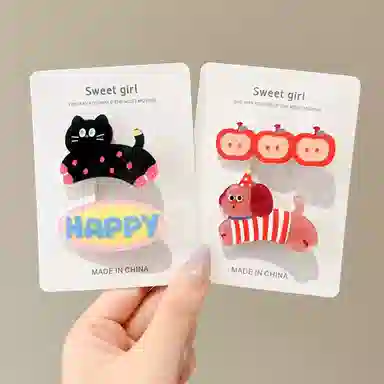 希铃 可爱卡通萌宠 亚克力 发夹 女款