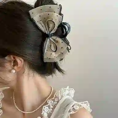 希铃 精致优雅蝴蝶结 气质 网纱 发夹 女款