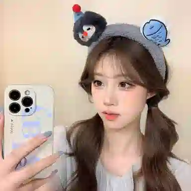 希铃 创意设计款 企鹅小鱼 毛绒发箍 女款