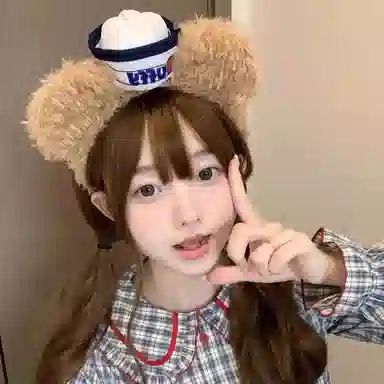 希铃 可爱毛绒水手 布艺 发箍 女款