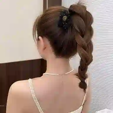 希铃 精致花朵设计 网纱 发夹 女款