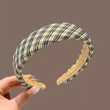 希铃 简约鹅黄色系 帆布 发箍 女款