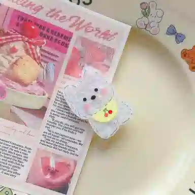 希铃 可爱甜美精致百搭西高地比熊狗狗布偶小猫 树脂 发夹 女款