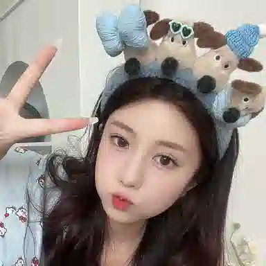 希铃 可爱掌门狗 小狗甜美 涤纶 发箍 女款