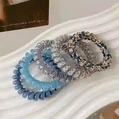 希铃 果冻彩色系列 电话圈组合款 树脂 发圈/头绳 女款