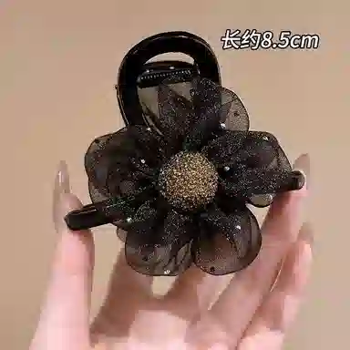 希铃 精致花朵设计 网纱 发夹 女款