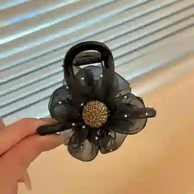 希铃 精致花朵设计 网纱 发夹 女款