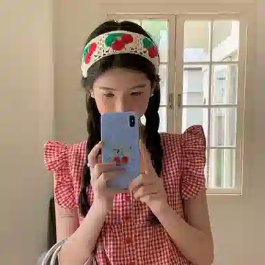 希铃 田园甜美宽边针织 涤纶 发箍 女款