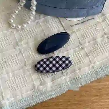 希铃 精致蓝色系 亚克力 发夹 女款