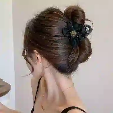 希铃 精致花朵设计 网纱 发夹 女款