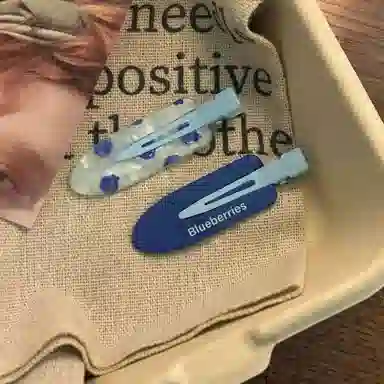 希铃 夏日汽水蓝莓水果 亚克力 发夹 女款