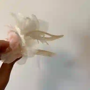 希铃 花朵流苏仙气懒人鸭嘴 半抓 全抓 后脑勺 亚克力 绢纱 发夹 女款