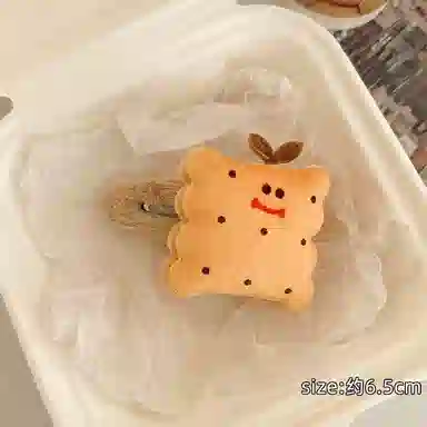 希铃 可爱趣味饼干汉堡毛绒 聚酯纤维 发夹 女款