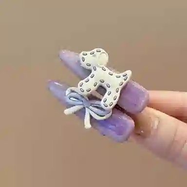 希铃 紫色系蝴蝶结 刘海 亚克力 发夹 女款