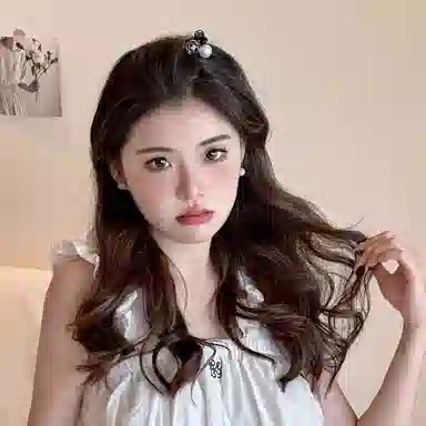 希铃 山茶花黑白两色碎发小抓夹 亚克力 发夹 女款