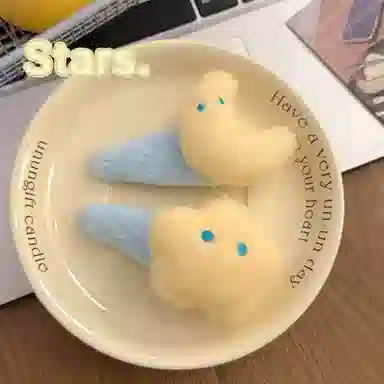 希铃 可爱毛绒甜美星星月亮 聚酯纤维 发夹 女款