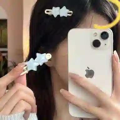 希铃 可爱星星 亚克力 发夹 女款