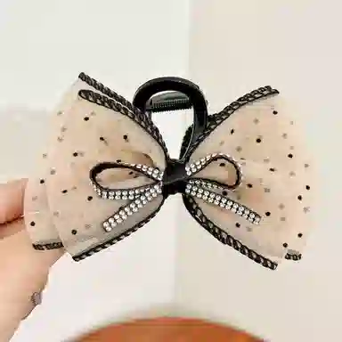 希铃 精致优雅蝴蝶结 气质 网纱 发夹 女款