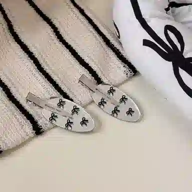 希铃 镜面蝴蝶结 亚克力 发夹 女款