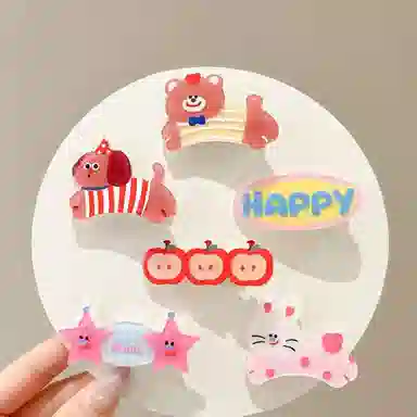 希铃 可爱卡通萌宠 亚克力 发夹 女款