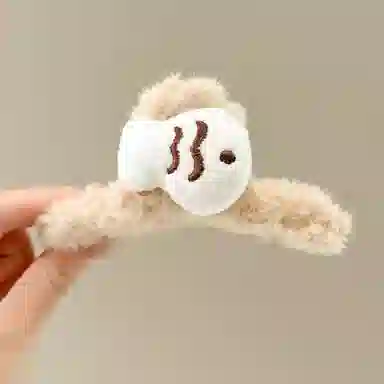 希铃 可爱毛绒 聚酯纤维 发夹 女款