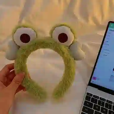 希铃 大眼萌蛙 帆布 发箍 女款