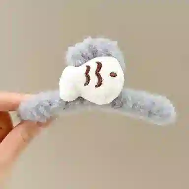 希铃 可爱毛绒 聚酯纤维 发夹 女款
