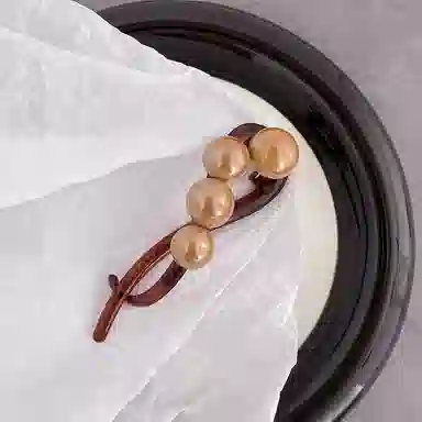 希铃 简约大号珠珠高级感 树脂 发夹 女款