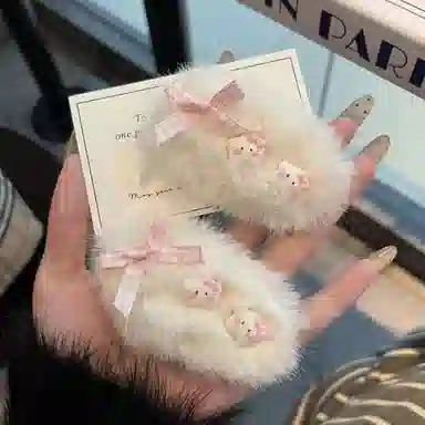 希铃 毛茸茸软软星星 聚酯纤维 发夹 女款