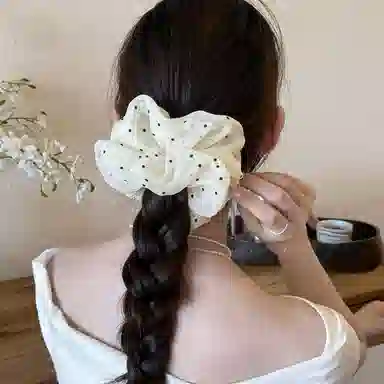 希铃 温柔波点 网纱 发圈 女款