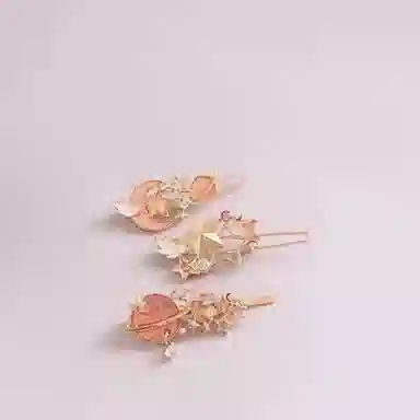 希铃 梦幻星空唯美星星月亮 亚克力 发夹 女款