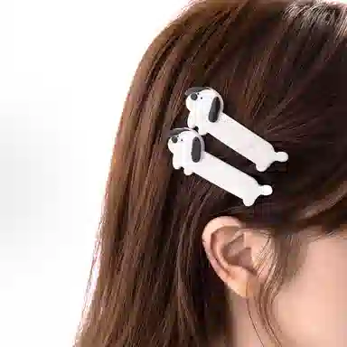 希铃 可爱卡通小狗碎发 亚克力 发夹 女款