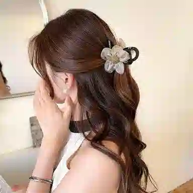 希铃 精致花朵设计 网纱 发夹 女款