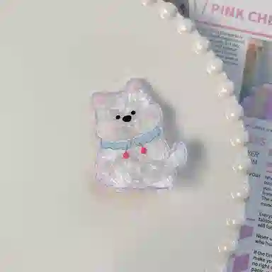 希铃 可爱甜美精致百搭西高地比熊狗狗布偶小猫 树脂 发夹 女款