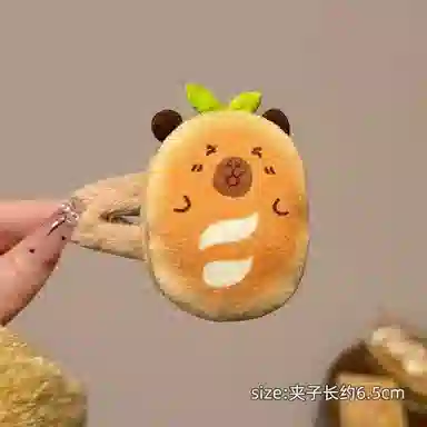 希铃 可爱趣味饼干汉堡毛绒 聚酯纤维 发夹 女款