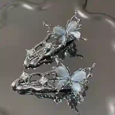 希铃 清冷感蝴蝶超气质设计感#好运 亚克力 发夹 女款