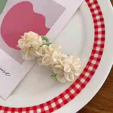 希铃 清冷感茉莉 棉麻 发夹 女款