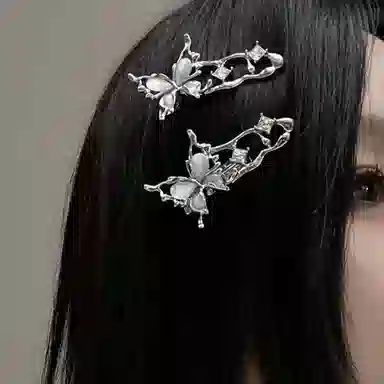 希铃 清冷感蝴蝶超气质设计感#好运 亚克力 发夹 女款