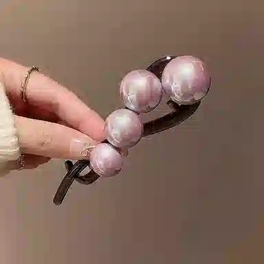 希铃 简约大号珠珠高级感 树脂 发夹 女款
