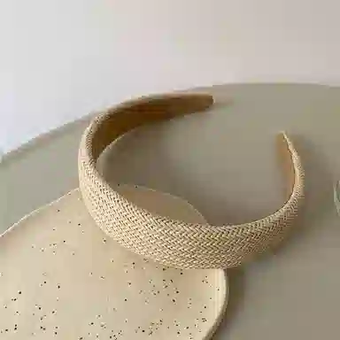 希铃 百搭气质纯色编织款 棉麻 发箍 女款